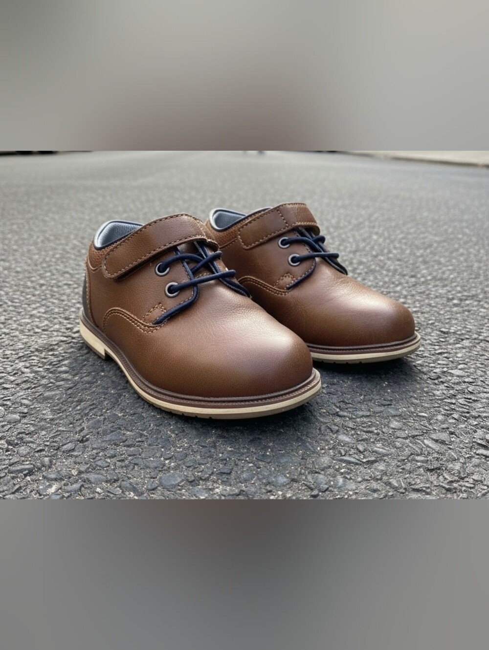 Kohl's Boys Brown Dress Shoes with Navy Laces